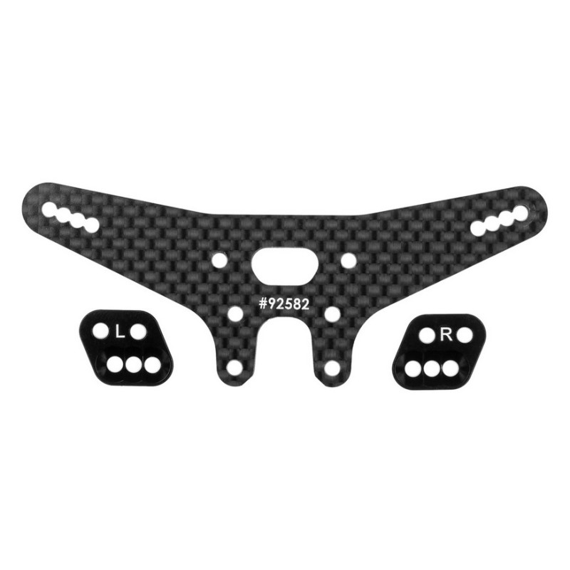 ACHTERAAN shockdempers toor + drop steunen buggy 1/10 RC10B71 Team Associated - OPTIE -2mm