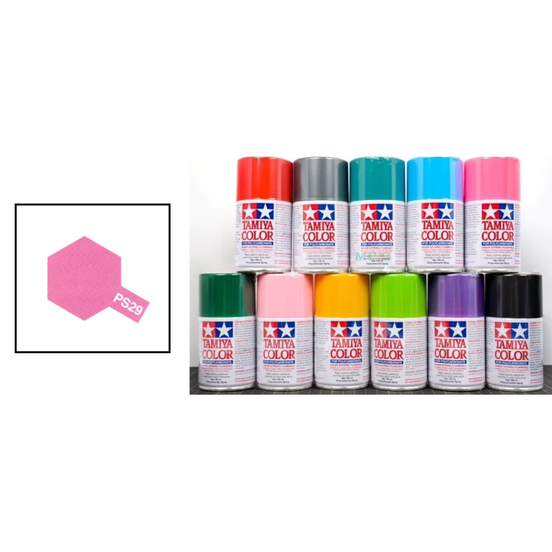 Peinture TAMIYA carrosserie lexan voitures RC - PS29 - ROSE FLUO