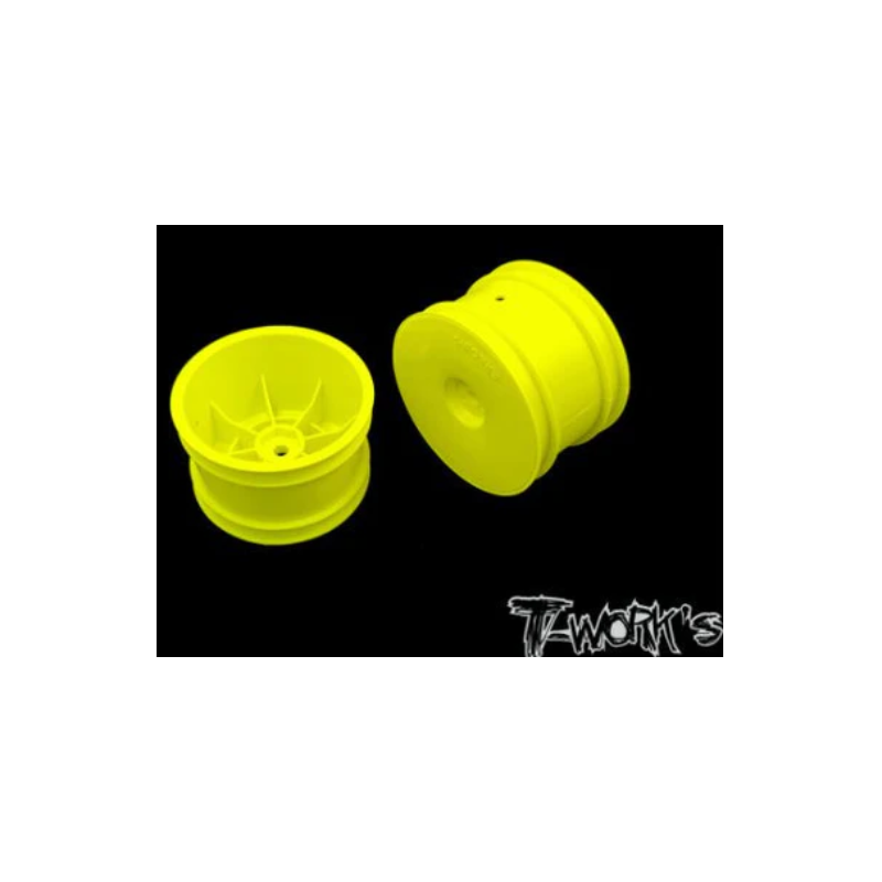 Set 2 velgen 2.2" buggy 1/10 4X2 en 4X4 - ACHTERAAN - GEEL - T-WORKS