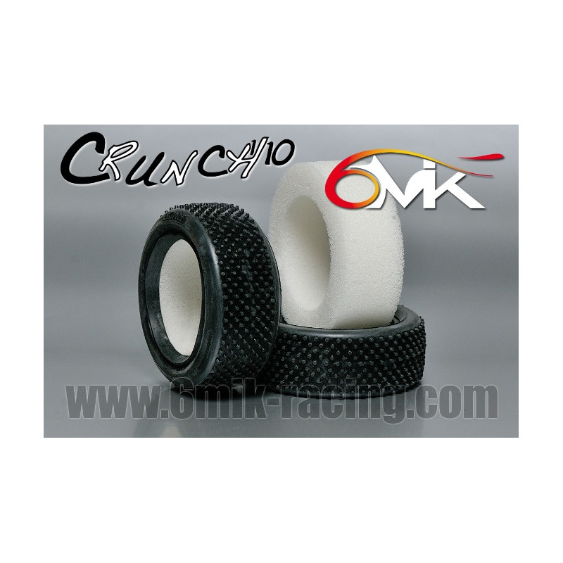 pneus 1/10 6mik CRUNCH AVANT + Insert BUGGY 4X4