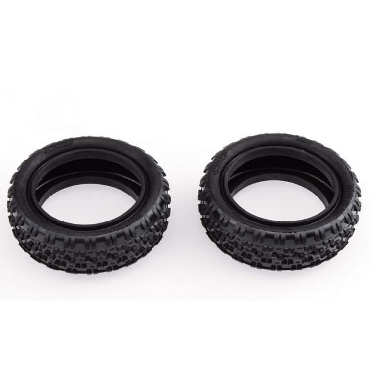 Kit 2 pneus ASTRO/CARPET TAPER PIN WIDE buggy 1/10 AVANT 4X4  - YELLOW - ASTRO & CARPET  SEC