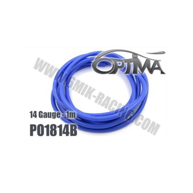 Silicone kabel motor/variator BLAUW - 14 AWG - RC - 1M