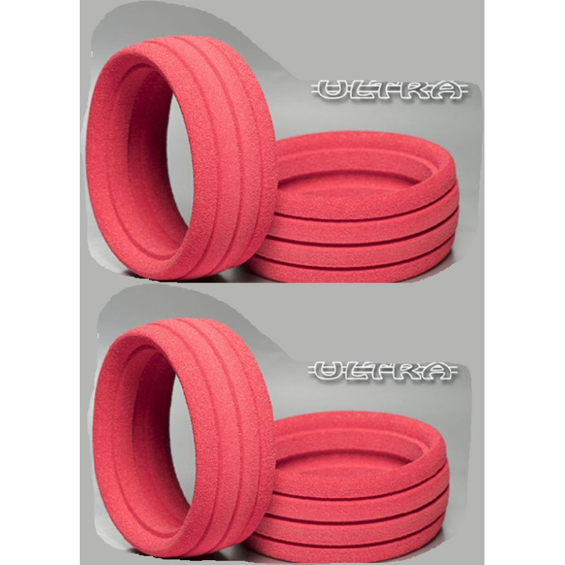 Kit 4 inserts banden OFF ROAD 6mik Buggy 1/8 en Short Course 1/10 - ROOD te koop belgie nederland rc winkel rc shop