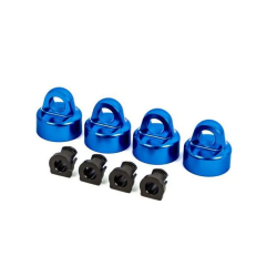 Shock caps, aluminum for Sledge Traxass Sledge - BLAUW - TRAXXAS PERFORMANCE te koop belgie modelbouw rc winkel