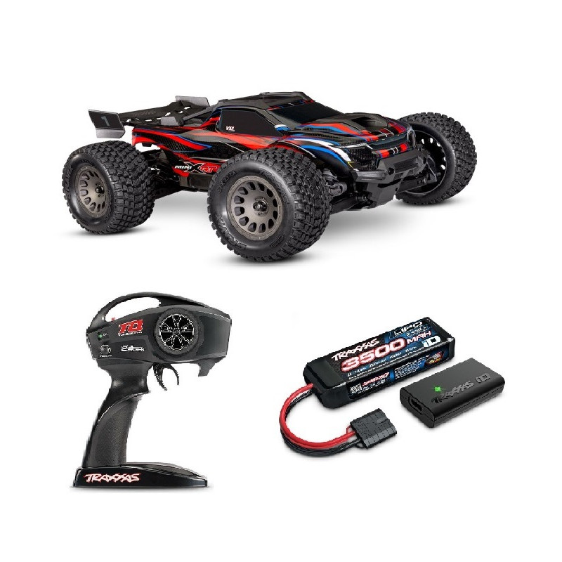 Traxxas Mini XRT VXL-3S rouge à vendre en stock meilleur magasin traxxas belgique