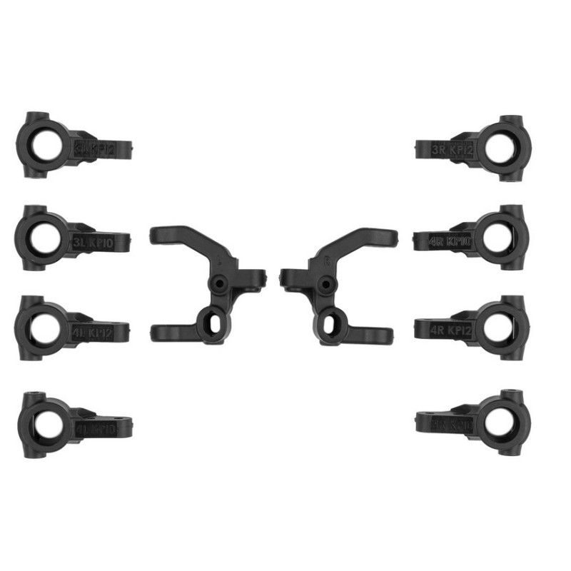 copy of Set caster and steering Block Set buggy 1/10 RC10B71 Team Associated - OPTION CARBONE