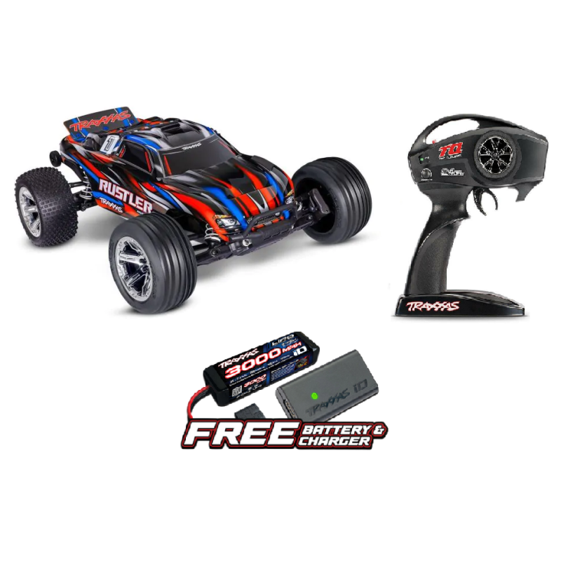 Traxxas RUSTLER 4X2 BL-2S rc modelbouw winkel rc belgie