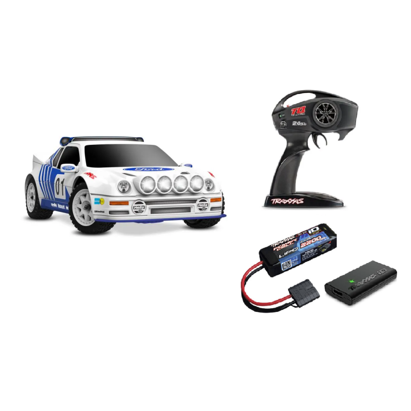 Traxxas MINI RALLY VXL Ford RS200 - 4WD - Brushless - WIT