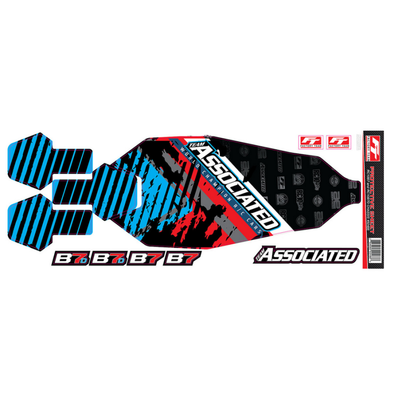 Autocollant de proteciton de châssis buggy Team Associated 1/10 RC10