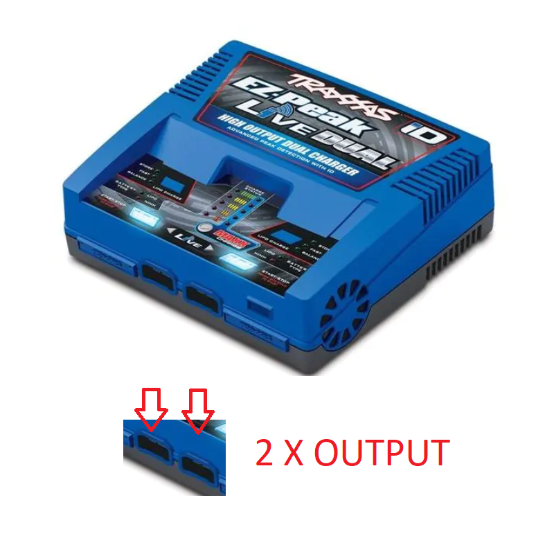 Chargeur TRAXXAS DUO EZ-Peak Plus 24A LiPo 2S, 3S et 4S magasin modélisme rc belgique