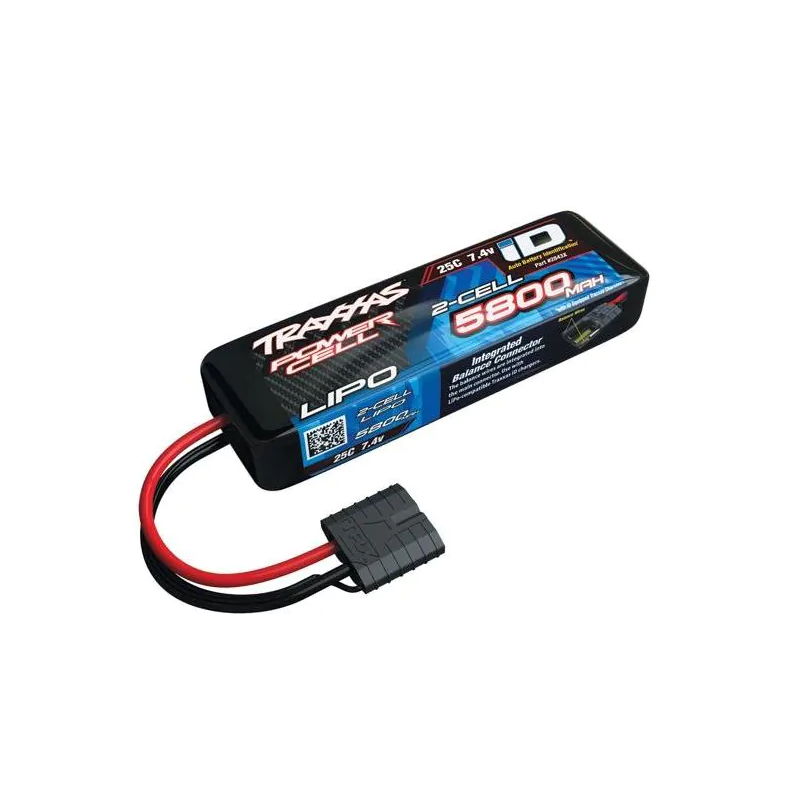 Batterie Traxxas Lipo 2S 5800mAh 7.4V 25C à vendre en Belgique magasin modélisme traxxas TRX2843X