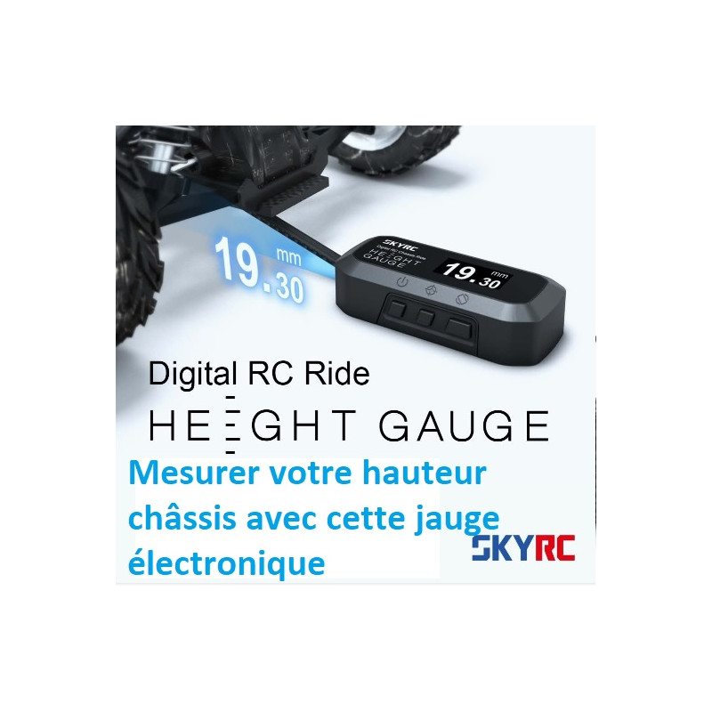Elektronische en digitale meter voor het afstellen van de chassisrijhoogte van RC auto’s te koop belgie modelbouw winkel