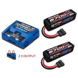 COMBO Traxxas Chargeur 24A DUO+ 2 X Lipo 4S 6700 mAh à vendre magasin modélisme belgique