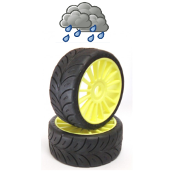 Set 2 banden SP RACING GT 1/8 -  REGEN - RAIN -WET NAT te koop belgie modelbouw winkel