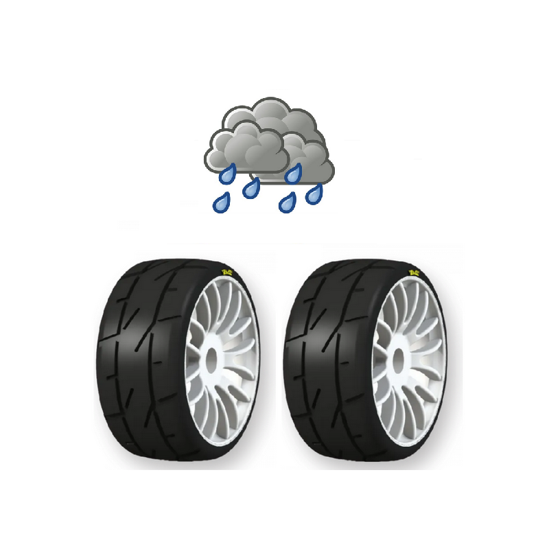 Kit 2 pneus PMT GT 1/8 - CARVED RALLY18 - RAIN 400 magasin modélisme rc belgique