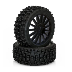 Set 2 banden 1/8 BUGGY MAXI CROSS gelijmd en gemonteerd Hobbytech Rogue Buggy te koop belgie