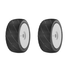 banden 1/8 BUGGY M30 TRIKY gemonteerd gelijmd WIT VELGEN met INSERT