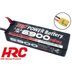 Batterie Accu LiPo HRC - 2S - 7.4V 6900mAh 70C - HARD CASE - XT90