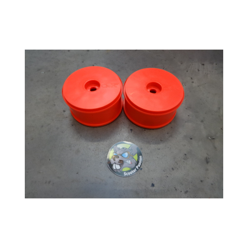 Kit 2 jantes Buggy 1/8 6MIK ULTRA -  FLUO CORAIL