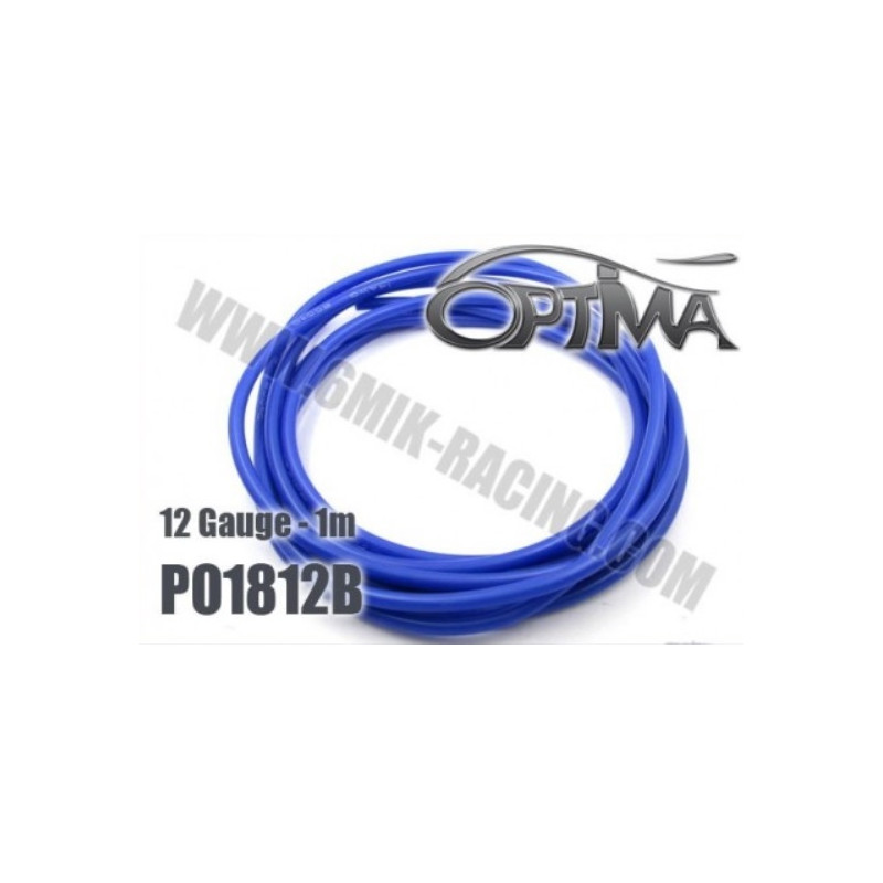 Silicone kabel motor/variator BLAUW - 12 AWG - RC - 1M te koop modelbouw winkel rc belgie