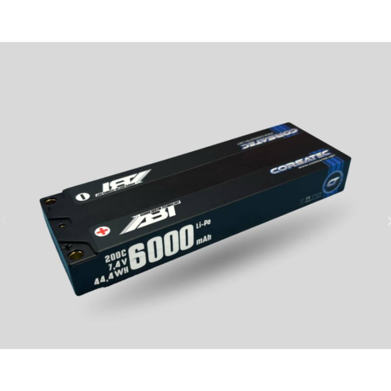 Batterij Accu LiPo 2S CORSATEC Stick LCG 6000mah 7.4V 200C ABT HP - CT10110 -  - Hard Case  - Plug 5mm te koop belgie