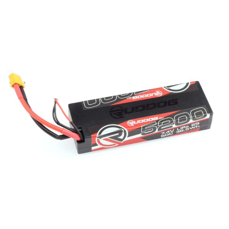 Batterie Accu LiPo HRC - 2S - 7.4V 5200mAh 60C - HARD CASE - XT60 à vendre magasin modélisme rc belgique