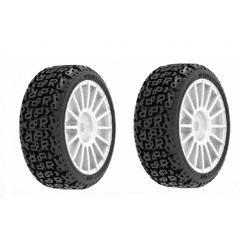 Kit 2 jantes + pneus voiture rc Rally 1/10 magasin modélisme rc belgique