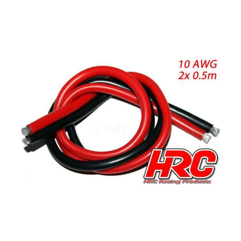 Câble silicone moteur/variateur BLEU - 10 AWG - RC - 0,5m  a vendre magasin modélisme rc belgique