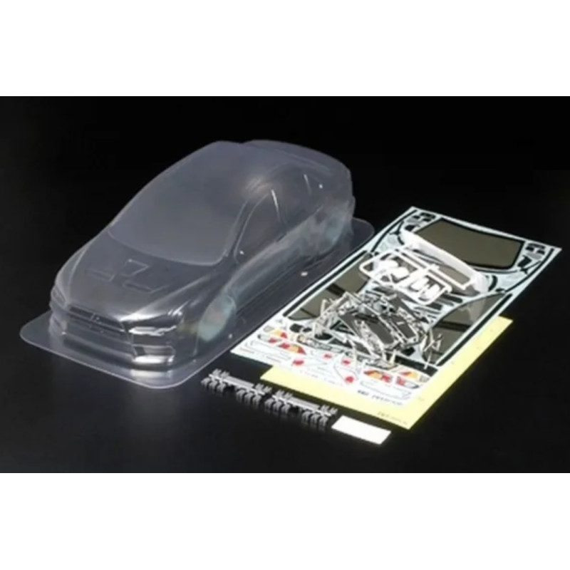 Carrosserie voiture RC 1/10 MITSUBISHI LANCER EVO X magasin modélisme rc belgique