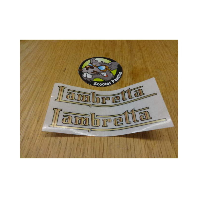 Set 2 stickers "Lambretta" benzinetank Lambretta C, D, E et F