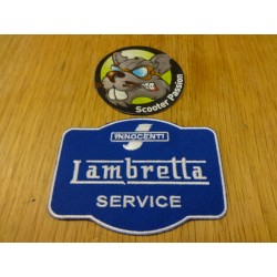 borduurwerk patch lambretta blauw service