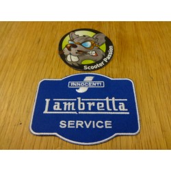 patche-broderie lambretta service bleu