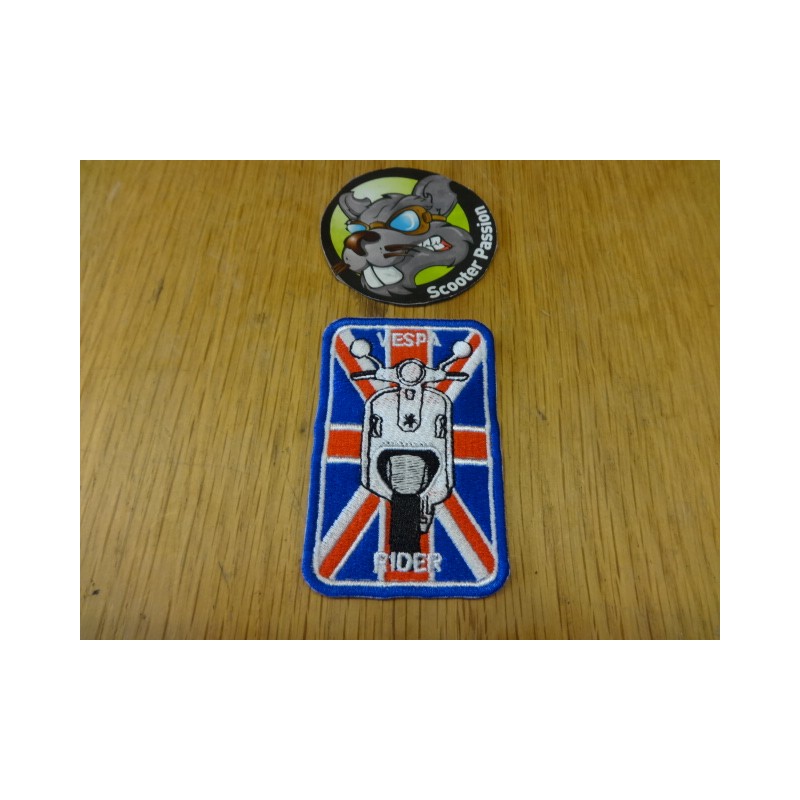 broderie vespa ''rider'' drapeau Angleterre