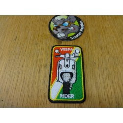 patche-broderie vespa "rider" drapeau italie
