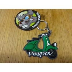 Porte clé Vespa Silicone VERT