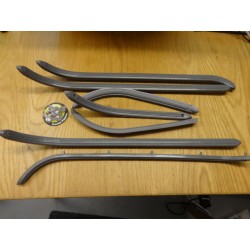 Set 7 plastic vloerrails Lambretta Junior Cento, J125