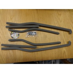Kit de 6 baguettes plastique GRIS pour plancher arrière  Lambretta Serie 3