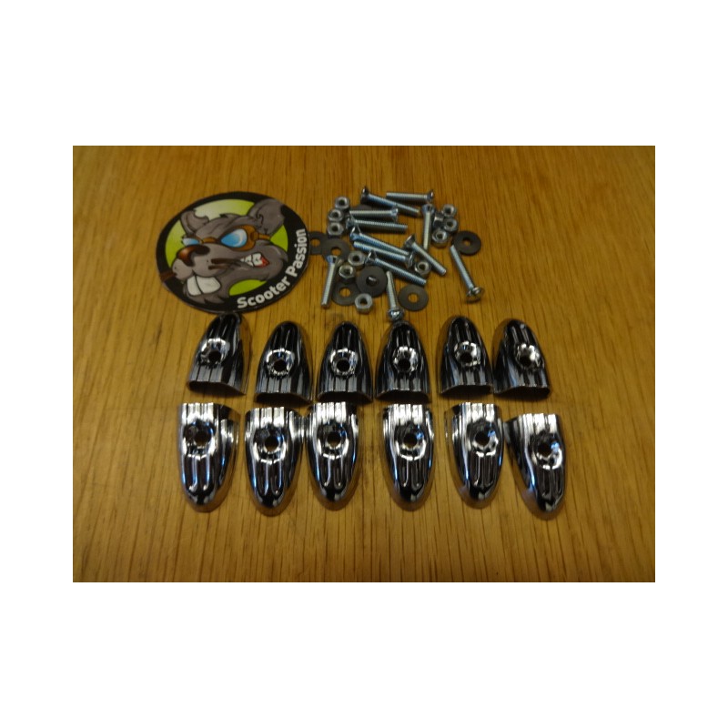 Ultramoderne kit CHROOM voor vloerstrip Lambretta A, B, LD 125 51-53