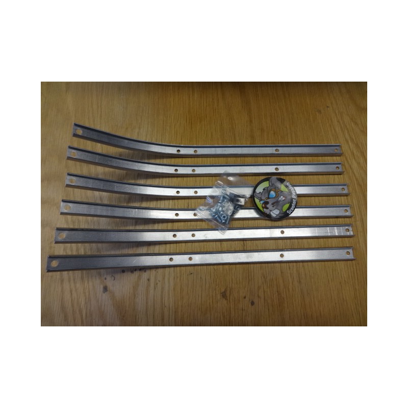 Set 6 aluminium treekplank voor vloerplaat Lambretta LI  TV 175