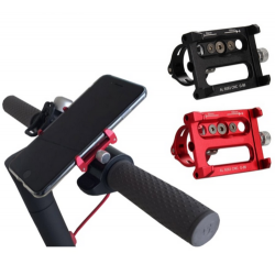 Support smartphone Aluminium CNC ROUGE pour trottinette électrique