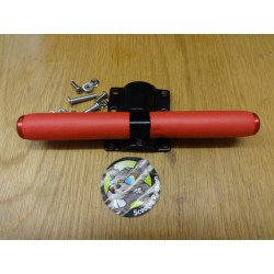 Guidon enfant - barre de courtoisie ROUGE avec LED's de visibilité latérale chez scooter passion