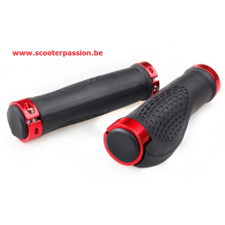 Paire de poignées ergonomiques CYCLONE NOIRES/ROUGES pour Xiaomi M365, Power Zero Z8, 10X,...