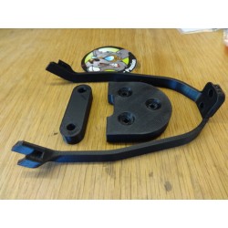 Set Steun ZWART achterspatbord en conversie 10" banden voor elektrische step Xiaomi M365