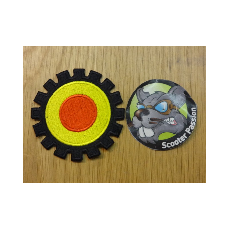 patch vespa belgische kleur vlag borduurwerk