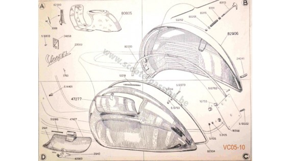 Châssis, ailes et emblèmes
