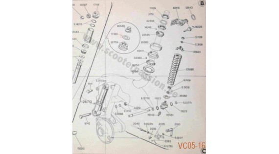 Roulements de fourche, neiman, ressort et amortisseur avant