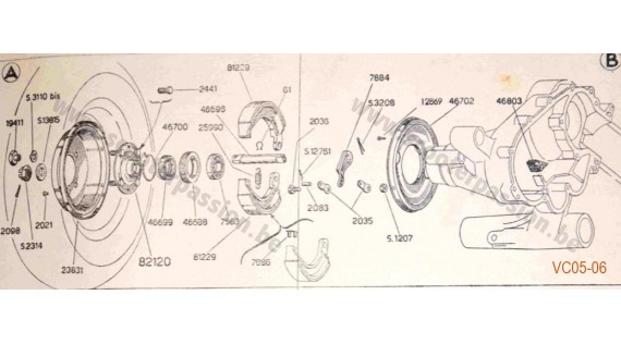 Tambour et frein arrière