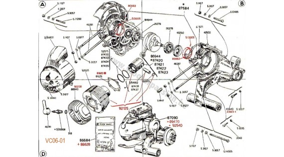 Carter, groupe thermique, piston et vilebrquin