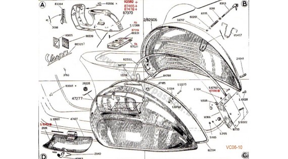 Châssis, ailes et emblèmes