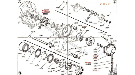 Vilebrequin et embrayage